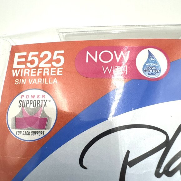 Playtex 18hr Wirefree Bra 38B Nude PowerSupport Front Close Smoothing E525 - Picture 10 of 15